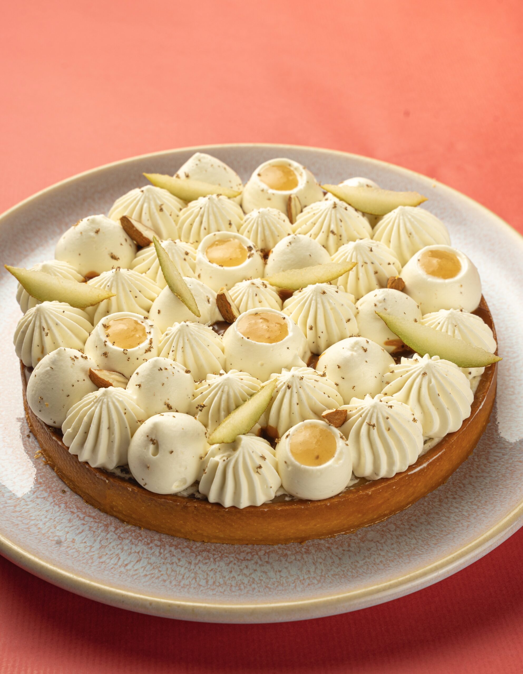 Tarte poire et fleur d&rsquo;oranger